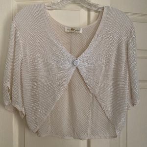 Beaded bridal wrap jacket from BHLDN